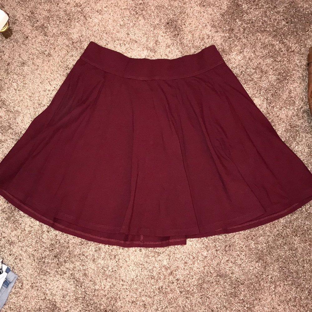 Hollister maroon skater skirt